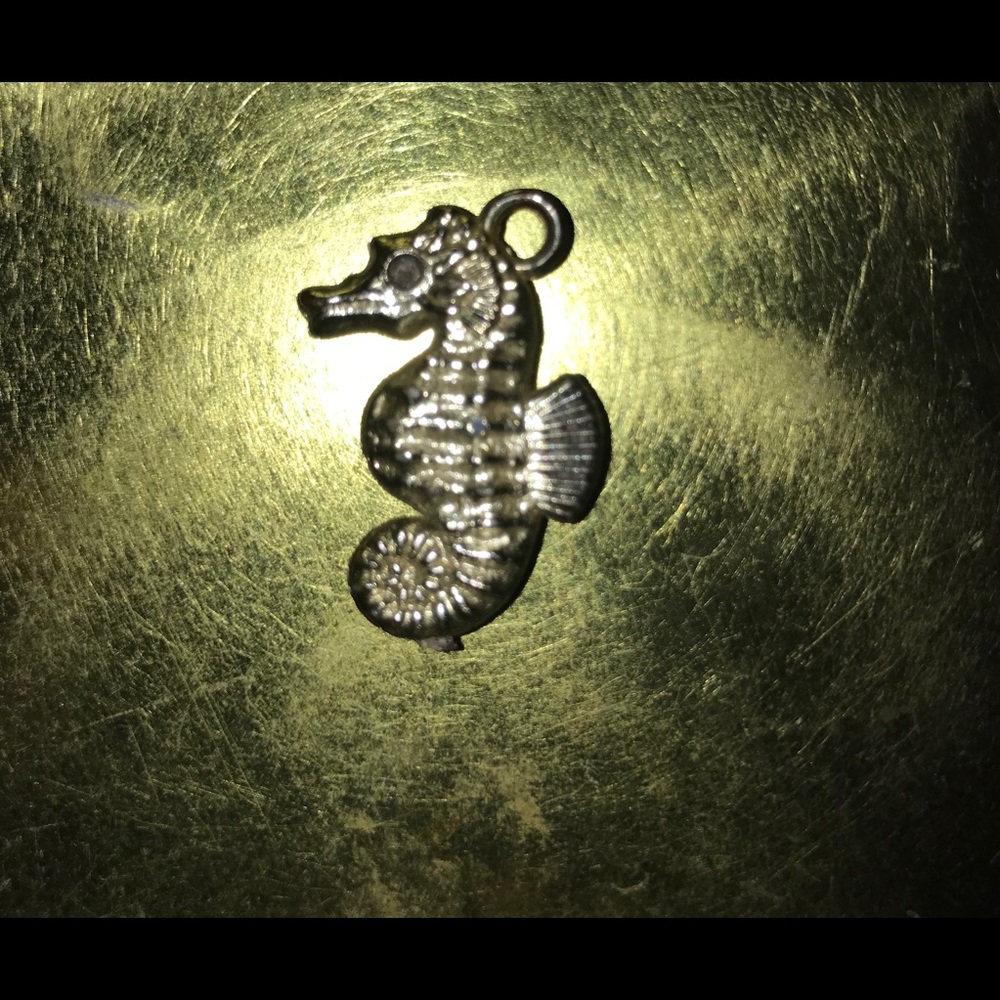 Vintage Silver Seahorse Dragon Pendant